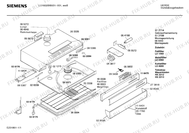 Схема №1 LU16212 с изображением Переключатель для вытяжки Siemens 00055602