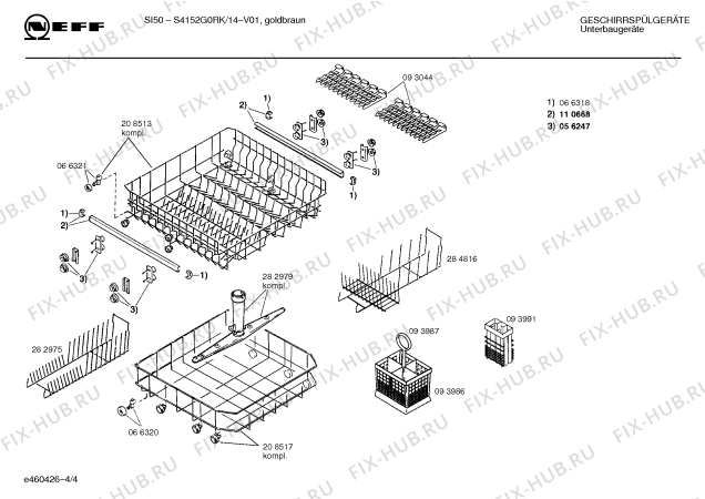 Схема №4 S4152G0RK si50 с изображением Панель для посудомоечной машины Bosch 00290435