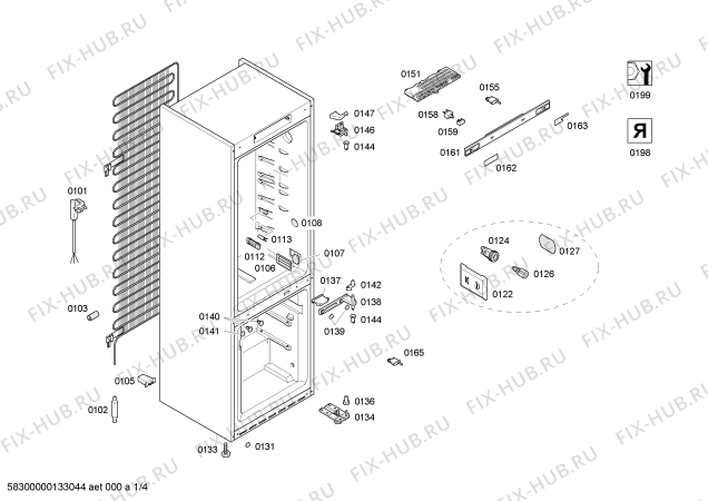 Схема №3 KGN39A90 с изображением Дверь морозильной камеры для холодильника Bosch 00680152