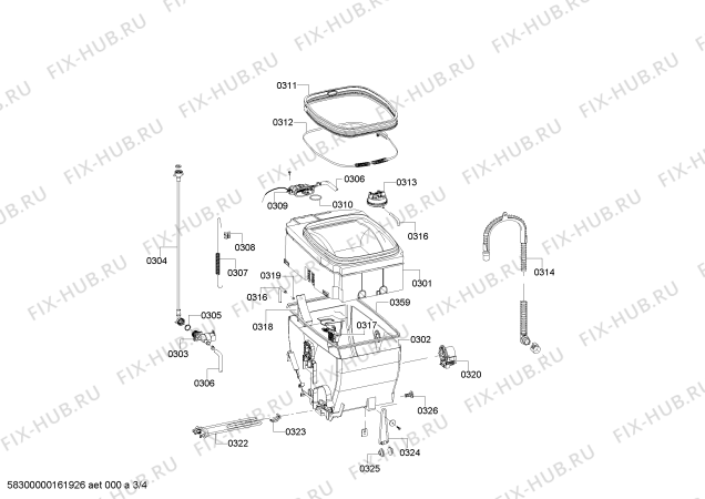 Схема №3 WP12T350SN T12.35 с изображением Ручка для стиралки Siemens 00600894