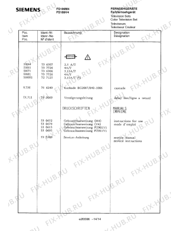 Схема №7 FS189V4 с изображением Модуль для жк-телевизора Siemens 00756903