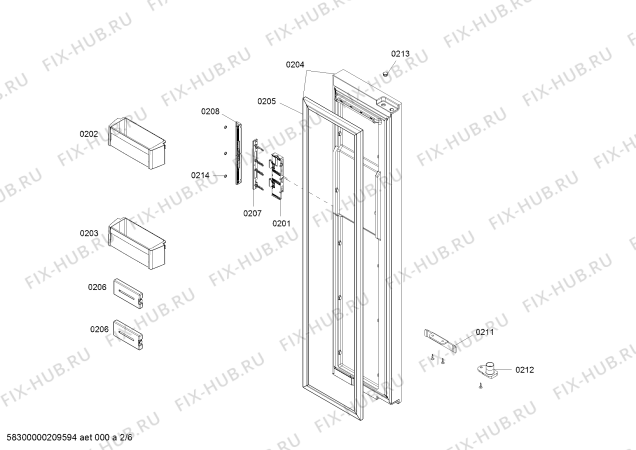 Схема №3 KAN92SC68C с изображением Наклейка для холодильной камеры Bosch 10007482