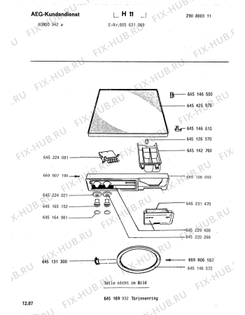 Схема №1 LAV971 W с изображением Рамка для стиралки Aeg 8996451465729