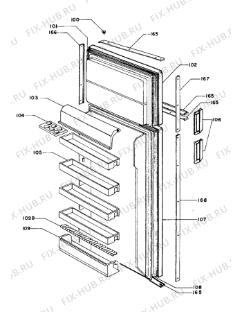 Взрыв-схема холодильника Electrolux ER3164D - Схема узла Refrigerator door