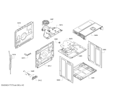 Схема №3 HB42AR555E H.SE.NP.L2D.IN.GLASS.S5b.X.E0_TIF/ с изображением Передняя часть корпуса для плиты (духовки) Siemens 00792224