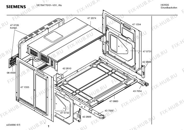 Схема №2 HE784770C с изображением Фронтальное стекло для электропечи Siemens 00472245