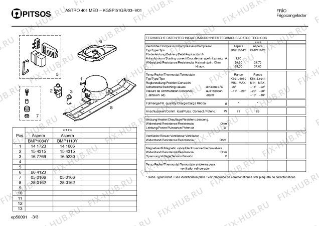 Схема №1 ASTRO401 с изображением Панель управления для холодильника Bosch 00351387