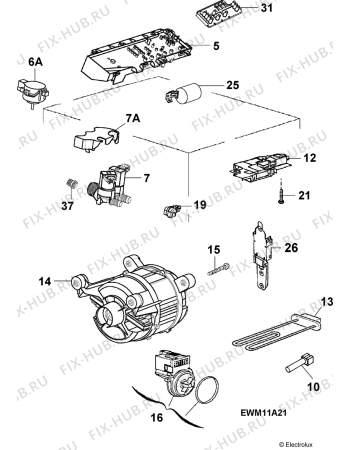 Взрыв-схема стиральной машины Zanker ST4022 - Схема узла Electrical equipment 268