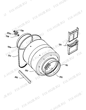 Взрыв-схема стиральной машины Zanussi ZD150R - Схема узла Drum