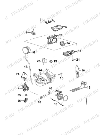 Взрыв-схема стиральной машины Arthurmartinelux AW3085TA - Схема узла Electrical equipment 268