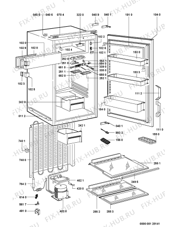 Схема №1 KVE 1432/A/BR с изображением Дверь для холодильника Whirlpool 481241618583