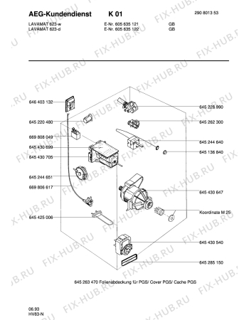 Схема №1 LAV623 DIGITRON с изображением Другое для стиралки Aeg 8996454306995