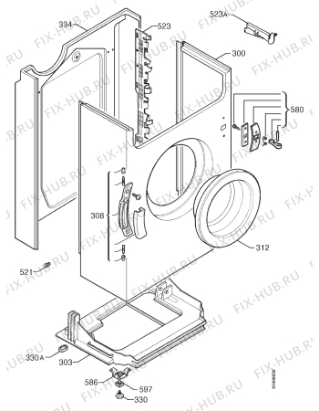 Взрыв-схема стиральной машины Zanker FR2951 - Схема узла Housing 001
