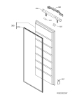 Схема №1 IG1235SN с изображением Дверца для холодильника Aeg 2128315054