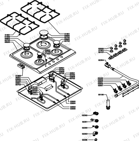 Схема №1 GMS64E1 (181761, PCFZD60V) с изображением Пламярассекатель для электропечи Gorenje 194519