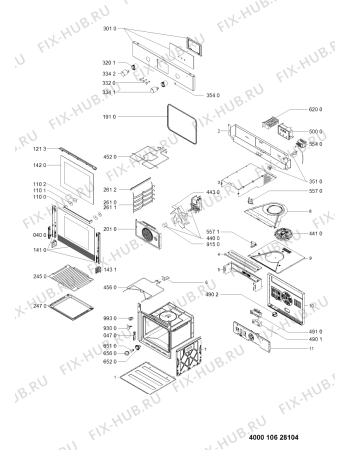 Схема №1 AKP 434/IX с изображением Запчасть для духового шкафа Whirlpool 481010546772