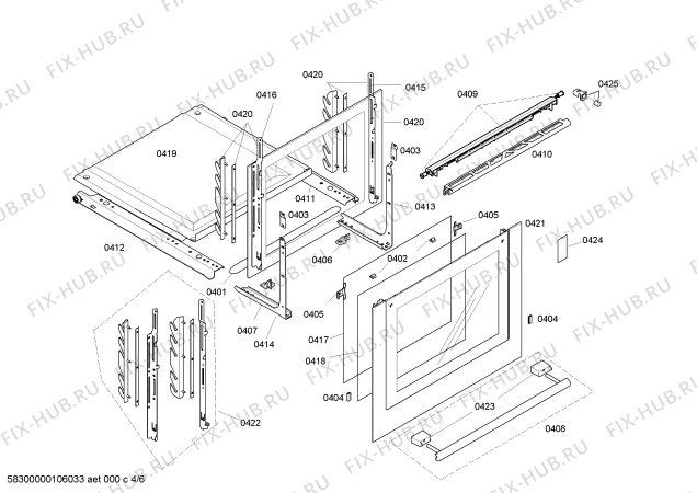 Схема №5 HE764460 IC3 с изображением Фронтальное стекло для плиты (духовки) Siemens 00474555