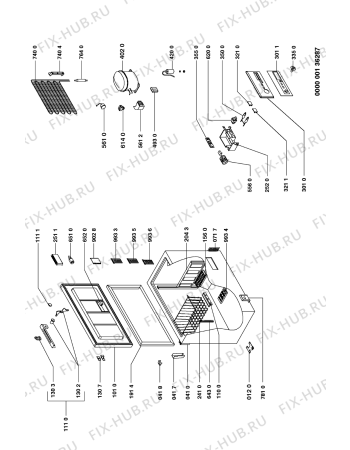 Схема №1 GTMS 2546/0 WS с изображением Ручка двери для холодильной камеры Whirlpool 481949869533