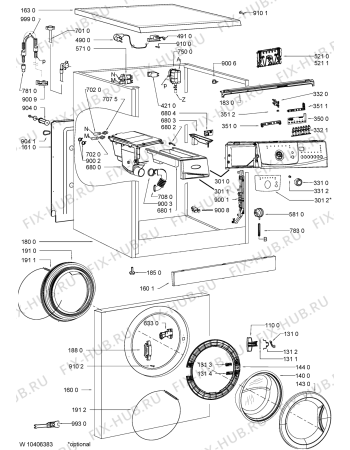 Схема №1 AWO/D 8041 с изображением Блок управления для стиралки Whirlpool 481074292016