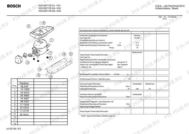 Взрыв-схема холодильника Bosch KSU3977IE - Схема узла 03
