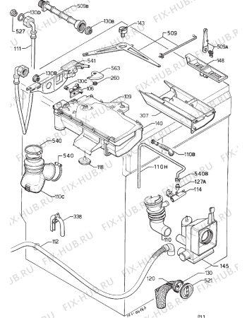 Взрыв-схема посудомоечной машины Zanussi ZF1452JET - Схема узла Hydraulic System 272