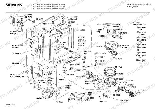 Схема №3 SN27304II с изображением Передняя панель для посудомойки Siemens 00278008