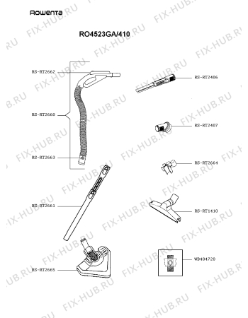 Взрыв-схема пылесоса Rowenta RO4523GA/410 - Схема узла IP003551.4P2