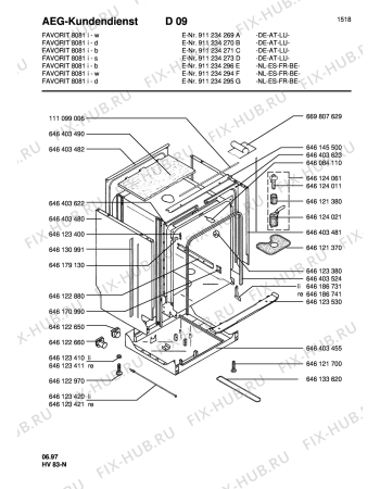 Взрыв-схема посудомоечной машины Aeg FAV8081I-S - Схема узла Housing 001