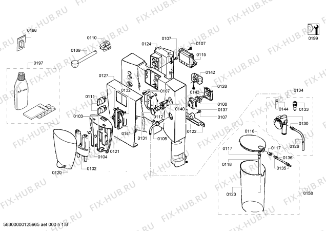 Схема №7 TCA6809 Benvenuto B75 с изображением Кнопка для электрокофеварки Bosch 00610945