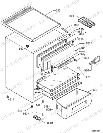 Взрыв-схема холодильника Aeg Electrolux S74168TK3 - Схема узла Housing 001