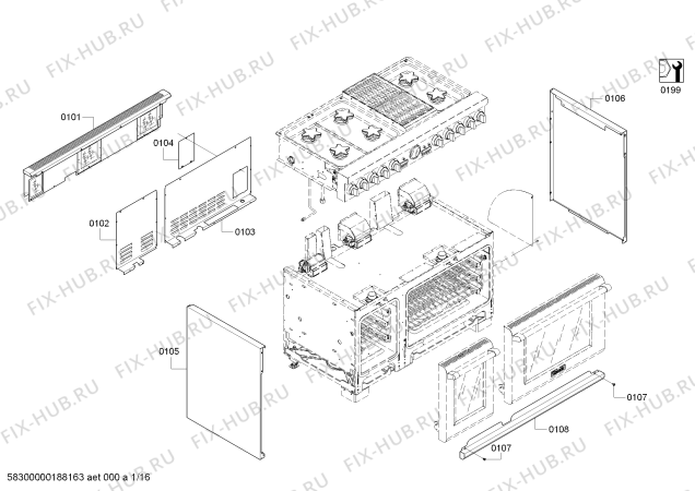 Схема №10 PRD486NLGU Thermador с изображением Скоба для плиты (духовки) Bosch 00623993