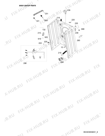 Схема №5 AWG 5104 MC с изображением Другое для стиральной машины Whirlpool 481201225703