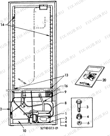 Взрыв-схема холодильника Privileg 007.417-9 - Схема узла C10 Cold, users manual