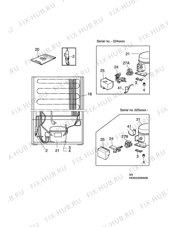 Взрыв-схема холодильника Husqvarna Electrolux QT3220K - Схема узла C10 Cold, users manual