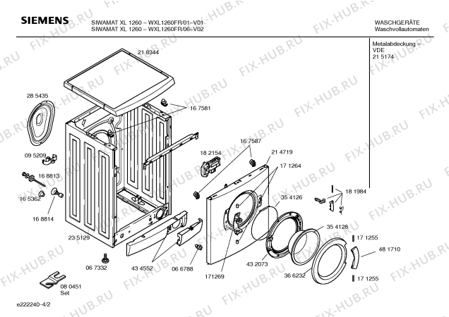Взрыв-схема стиральной машины Siemens WXL1260FR SIWAMAT XL 1260  fuzzy plus - Схема узла 02