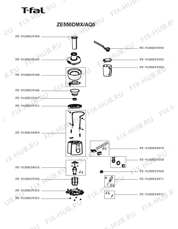 Схема №1 ZE550DMX/AQ0 с изображением Провод для электросоковыжималки Seb FS-9100034971