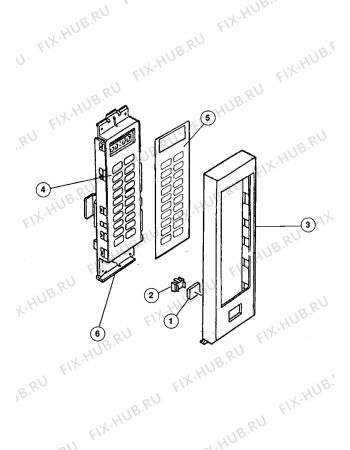 Взрыв-схема микроволновой печи Zanussi ZM734TBR - Схема узла Command panel 037