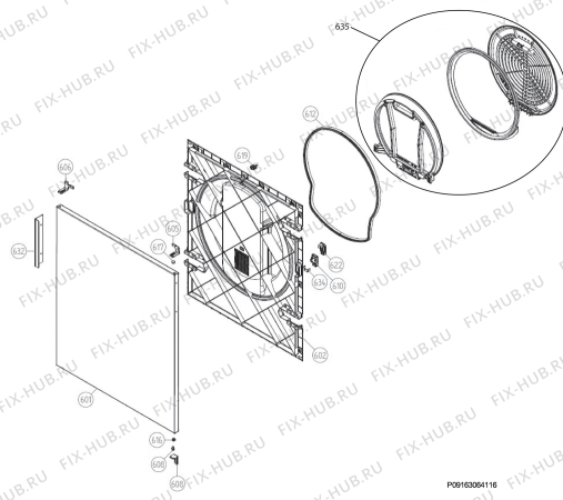 Взрыв-схема стиральной машины Electrolux TWSL3M100 - Схема узла Door 003