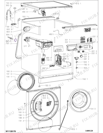 Схема №2 FWLX61083WPL с изображением Всякое для стиралки Whirlpool 488000516414