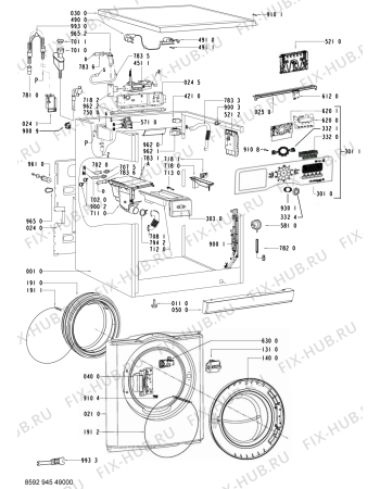 Схема №2 AWOE AS 9568 с изображением Сенсор для стиральной машины Whirlpool 480111101401