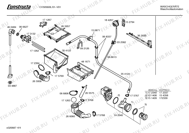 Схема №4 CV50560IL Constructa с изображением Инструкция по эксплуатации для стиралки Bosch 00580271