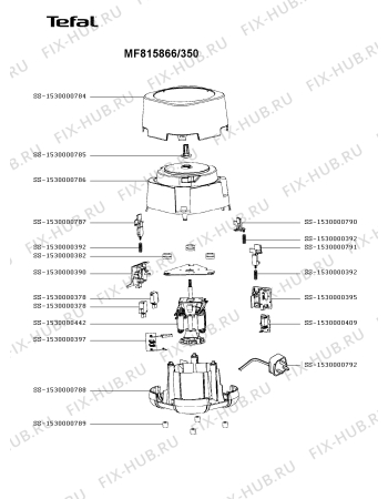 Схема №2 DP815855/350 с изображением Емкость для электроблендера Moulinex SS-1530000803