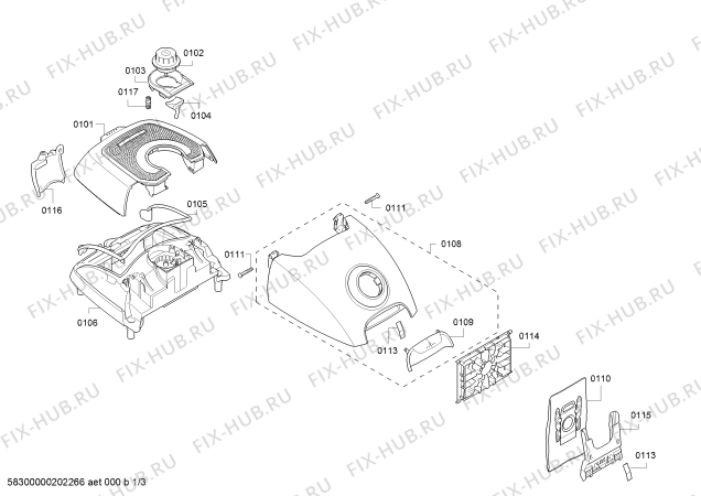 Схема №2 BGB7230 Ergomaxx'x с изображением Крышка для пылесоса Bosch 11012309