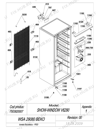 Схема №2 BEKO WSA 29080 (7503820007) с изображением Микрокомпрессор для холодильника Beko 4585410300