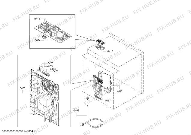 Взрыв-схема плиты (духовки) Bosch HBG656ES1C - Схема узла 04