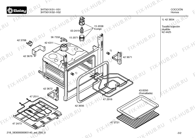 Схема №1 4HT413N с изображением Решетка для плиты (духовки) Bosch 00472721