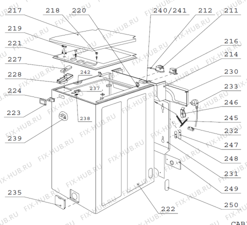 Схема №1 E 92 026 43 CYLINDA TP 4-11 W501E05A SE   -White 4_5 kg (900002921, W501E05A) с изображением Фиксатор для стиральной машины Gorenje 294621