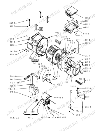 Схема №2 WAT 6450 WS с изображением Модуль (плата) для стиралки Whirlpool 481921478414