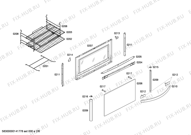 Взрыв-схема плиты (духовки) Bosch HEK14X30ED STYLE II INOX EMB - Схема узла 02