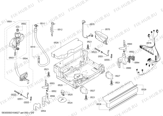 Схема №5 SMS40D52EU AquaStop с изображением Панель управления для посудомойки Bosch 00742026